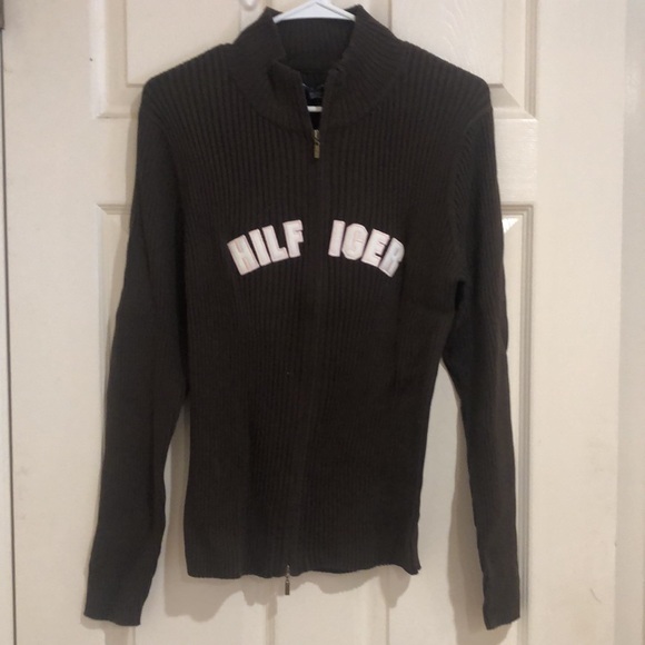 Tommy Hilfiger ribbed zip up sweater . - Picture 3 of 4